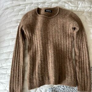Naadam Brown Ribbed Cashmere Sweater